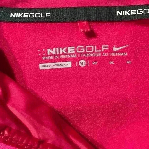 Nike Golf Women’s Lightweight Pink Puffer Vest Size Medium Tall - Picture 5 of 10